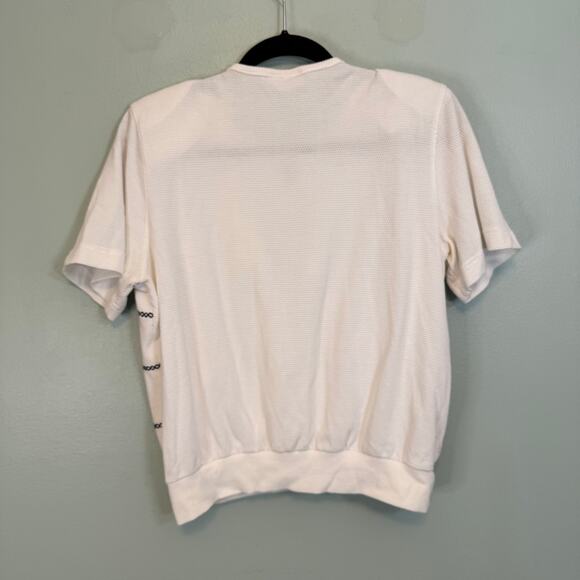 Vintage Alfred Dunner Sweater Womens PM Petite White Short Sleeve Waffle Knit - Picture 2 of 9